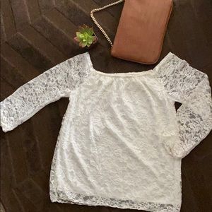 Lace Off Shoulder Top
